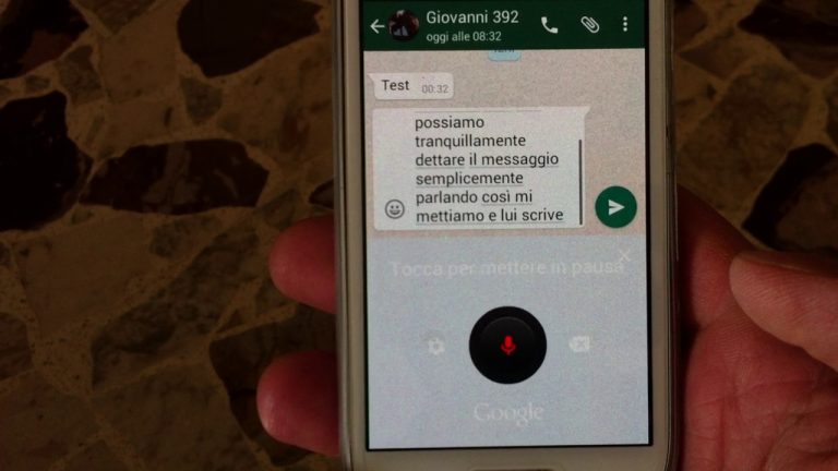 Attivare dettatura vocale whatsapp android